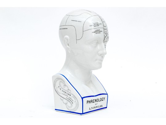 Vintage Fowler Phrenology Head