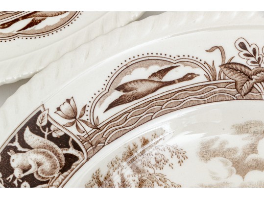 Set Of 12 English Barnyard King China Plates