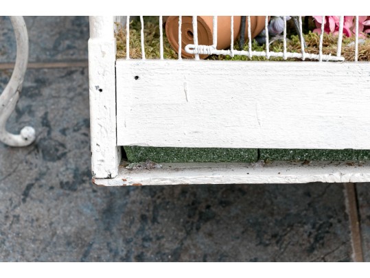 Massive Vintage Iron Birdcage On Stand