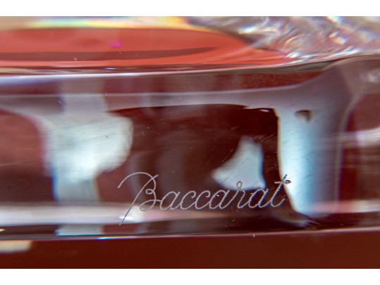 Vintage Baccarat Crystal Tennis Figural Sculpture