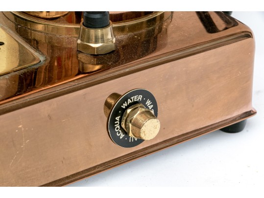 Vintage Italian Riviera Espresso Copper And Brass Machine With Eagle Finial