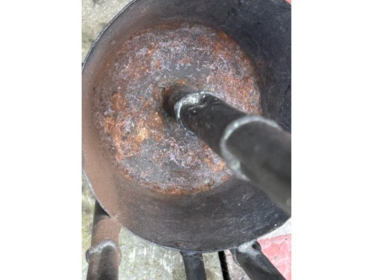 Vintage Wrought Iron Faux Bamboo Umbrella Stand