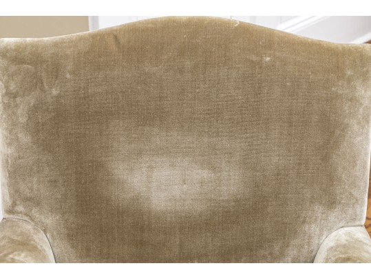 Custom Upholstered Louis XV Style Bergere With Ottoman