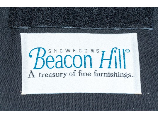 Handsome Beacon Hill Cordovan Leather Wing Chair