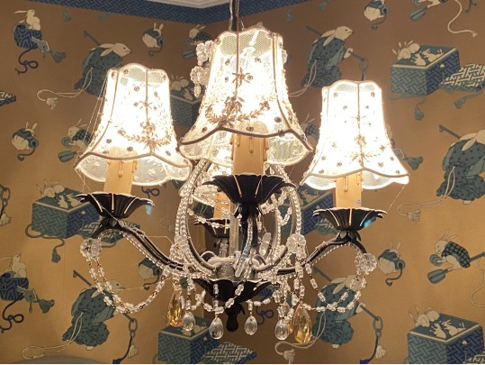 Small Vintage Beaded Chandelier 