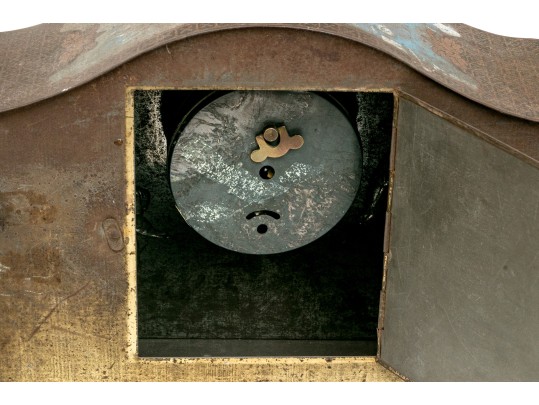 Antique Three Piece Victory V Tole Garniture