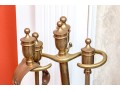 Vintage Brass Fire Screen & Tools