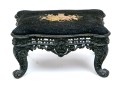 Antique Upholstered Cast Iron Foot Stool