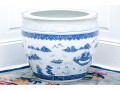 Substantial Chinese Blue And White Porcelain Jardiniere