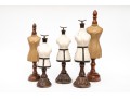 Collection Of Five Ceramic, Papier Mache Busts On Wood Stands