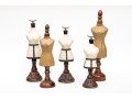 Collection Of Five Ceramic, Papier Mache Busts On Wood Stands