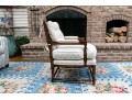 Vintage French Country Upholstered  Fruitwood Fauteuil