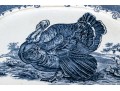 Massive English Transfer Ware Blue And White Serving Platter