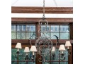 Magnificent Wrought Iron Six Light Chandelier