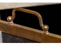Vintage Brass Fire Screen & Tools