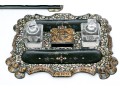 Antique Mother-of-Pearl Ink Stand And Jewelry Box