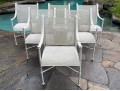 Set Of Six Woodward Aluminum Garden Arm Chairs
