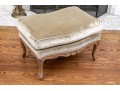 Custom Upholstered Louis XV Style Bergere With Ottoman