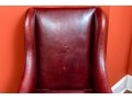 Handsome Beacon Hill Cordovan Leather Wing Chair