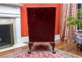 Handsome Beacon Hill Cordovan Leather Wing Chair