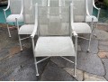 Set Of Six Woodward Aluminum Garden Arm Chairs