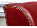 Handsome Beacon Hill Cordovan Leather Wing Chair