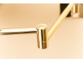 Pair Of Adjustable-Arm Brass Wall Sconces