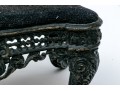 Antique Upholstered Cast Iron Foot Stool