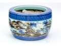 Stunning Japanese Underglaze Blue And Painted Porcelain Jardiniere