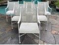 Set Of Six Woodward Aluminum Garden Arm Chairs