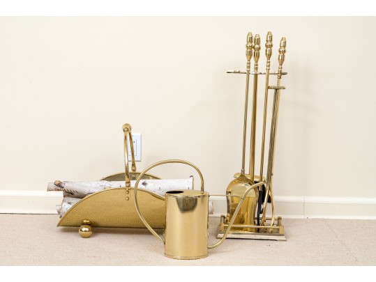 Timeless Brass Fireplace Set