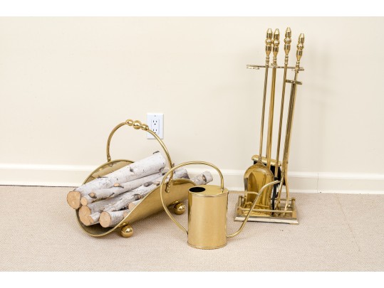 Timeless Brass Fireplace Set