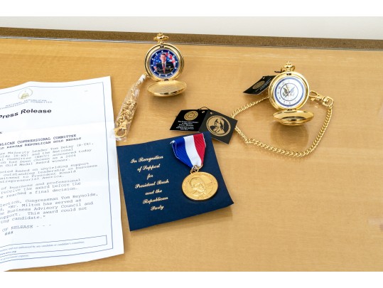 Republican Themed Lot Including Franklin Mint