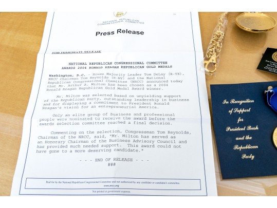 Republican Themed Lot Including Franklin Mint