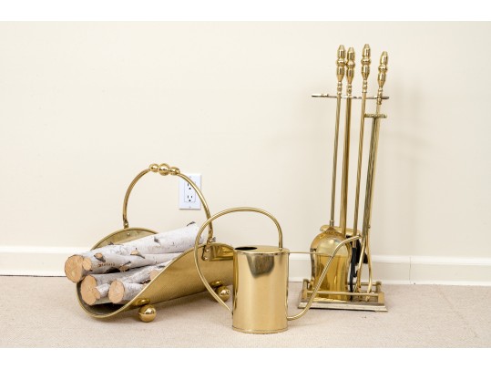 Timeless Brass Fireplace Set