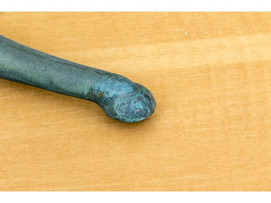 Asian Brass Recumbent Deer Sculpture 