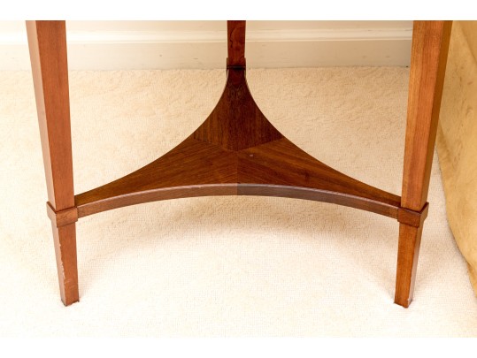 Quality Mahogany And Satinwood Marquetry Accent Table
