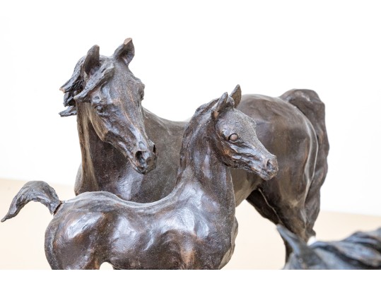 Set Of Four Landford Monroe For Franklin Mint Bronze Sculptures