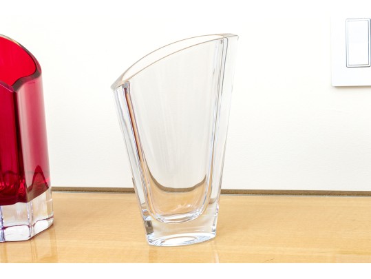 Fabulous Duo Of Rosenthal And Movado Crystal Vases