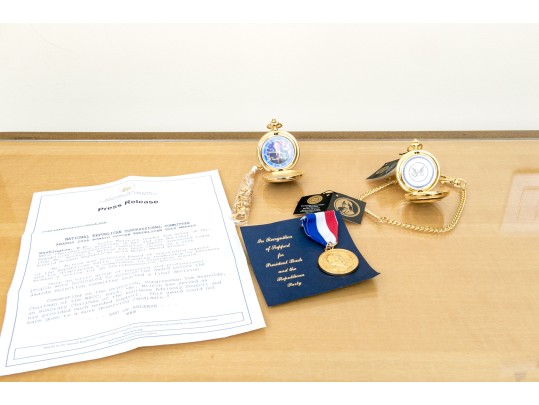 Republican Themed Lot Including Franklin Mint