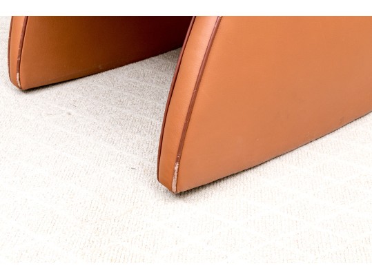 De Sede Swiss Leather Reclining Armchair With Ottoman