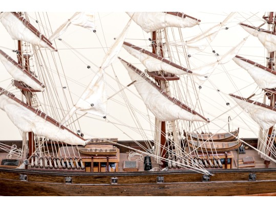 Two Well Crafted Wooden Model Ships, “Constitution, 1797” And “Cutty Sark England 1869”
