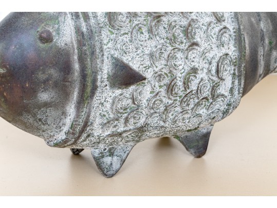 Excellent Patinaed Fish Sculpture