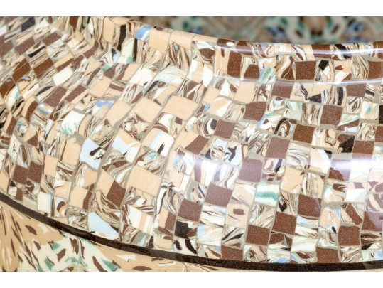 French Micro-Mosaic Ceramic Bowl Attributed To Jean Gerbino (Italian-French, 1876-1966) 