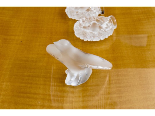 Three Pieces Of French Lalique Crystal