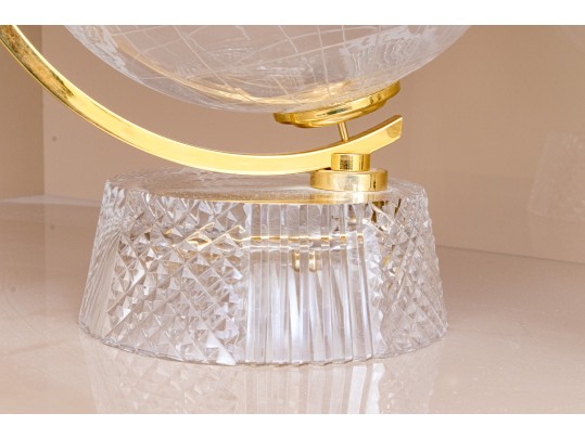 Duo Of Elegant Glass And Crystal Globes