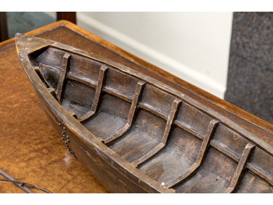 Awesome Artisanal Sculpture, Fisherman In Fishing Boat