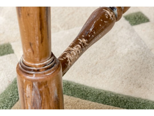 Four French Country Ladder Back Dining Chairs