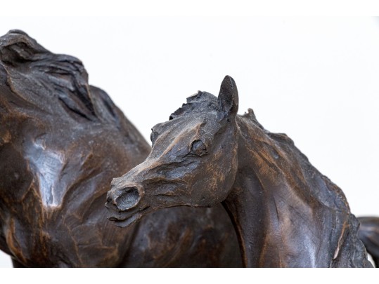 Set Of Four Landford Monroe For Franklin Mint Bronze Sculptures