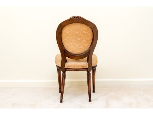 Vintage Louis XVI Style Carved And Upholstered Side Chair